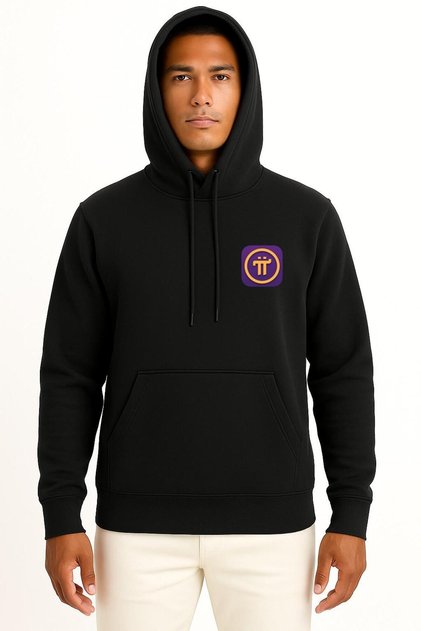 Hooded Pi Network Unisex Sweatshirt with Pocket and Back Design