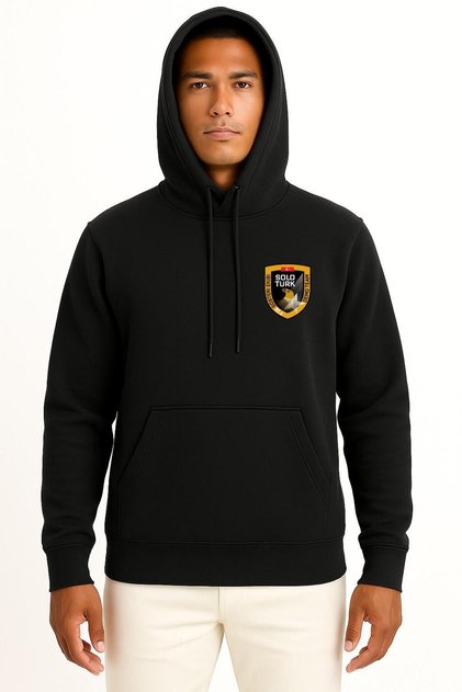 Hooded Solotürk F16 Demonstration Team Unisex Sweatshirt with Pocket and Back Design