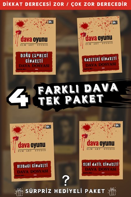 Dedektif Oyunu, Kutu Oyunu, 3 Dava Tek Paket, Cinayet Çözme Dava Dosyası, Katil Kim