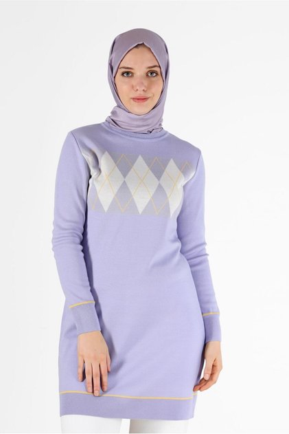BAKLAVA PATTERNED DETAILED KNITWEAR TUNIC 42020
