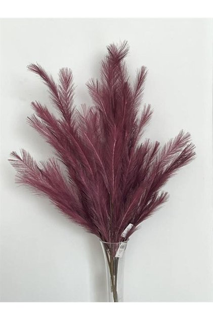 Floare artificială de pampas cu 3 ramuri de trandafir uscat