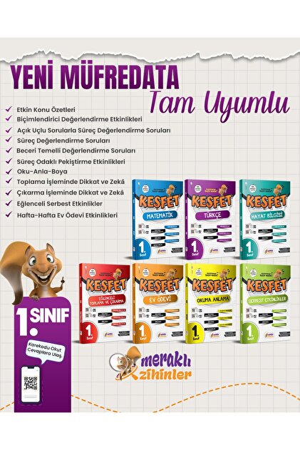 meraklı zihinler 1. SINIF KEŞFET 2. DÖNEM SETİ - Fiyatı, Yorumları