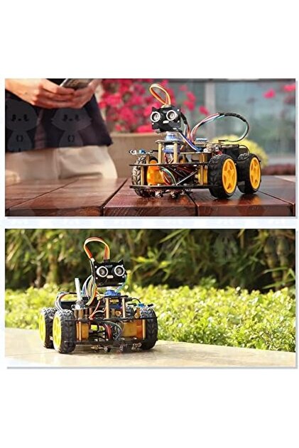 Sevimle Store 4 Teker Robot Araba Kodlama Seti 4WD-BLE (Arduino