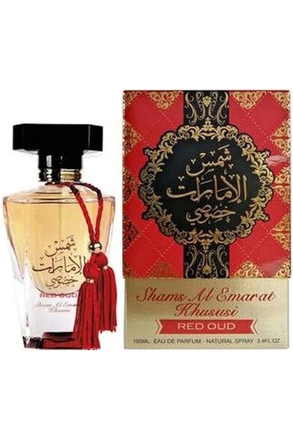 عطر خصوصي ريد روز من شمس الامارات، او دي بارفان بخاخ 100 مل، 3.4 اونصة، للجنسين