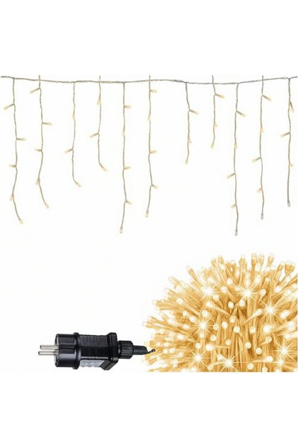 Χριστουγεννιάτικα φώτα LED, 100 LED, 4 m, IP44, 3,6 W, θερμό λευκό, 8 τρόποι φωτισμού