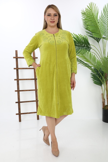 Combed Cotton Velvet Warm Cotton Winter Zippered Dress