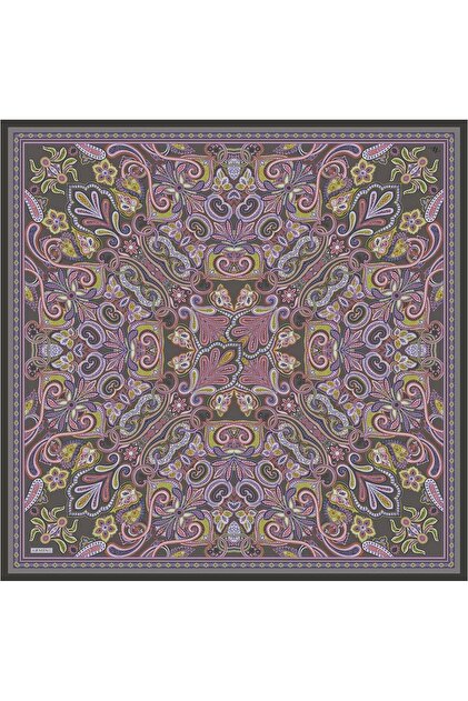 Ethnic Pattern Pure Silk Twill Scarf 9421D 50