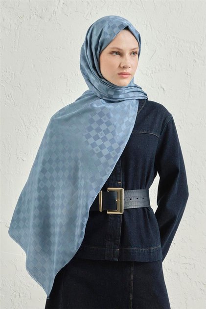 Elegance Silk Cotton Checker Shawl 26