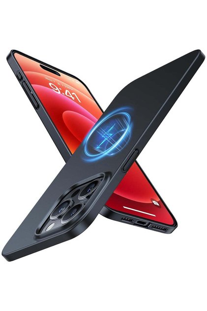 Magnetic Slim-Fit Case for iPhone 15 Pro Max (OriginFit, Black)