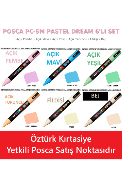 Pc-5M 6-Piece Pencil Set - Pastel and Dream Collection