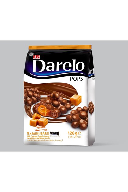 Darelo Pops Chocolate Coated Caramel Bar, 9 Mini Bars Pack, 126 G