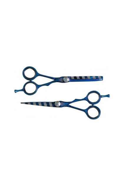 Set de 2 foarfece de tăiat și subțiat oțel 282 Blue Acqua 5,5 inch