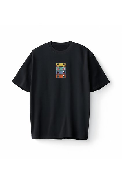 Pokemon All Characters Pikachu Bulbasaur Charizard Printed Oversized Unisex T-Shirt T-Shirt