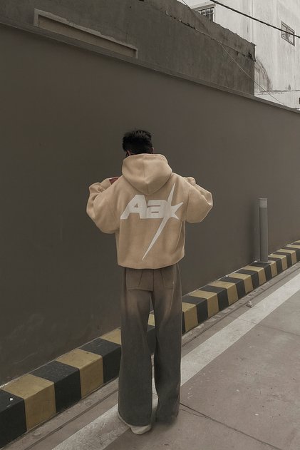 Unisex Hooded Printed Sweatshirt, Oversized Kangaroo Pocket, 3-Thread Brushed Inside