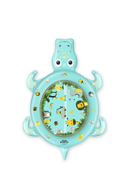 Saltea cu apa pentru bebelusi, centru de activitati, diverse animale, forma crocodil, 3-12 luni, bebeLOGIC ™