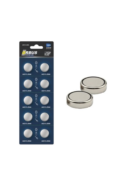 AG13 LR44 Alkalin Düğme Pil 1.5V – 10’lu Paket | Uzun Ömürlü ve Güçlü Performanslı Buton Pil
