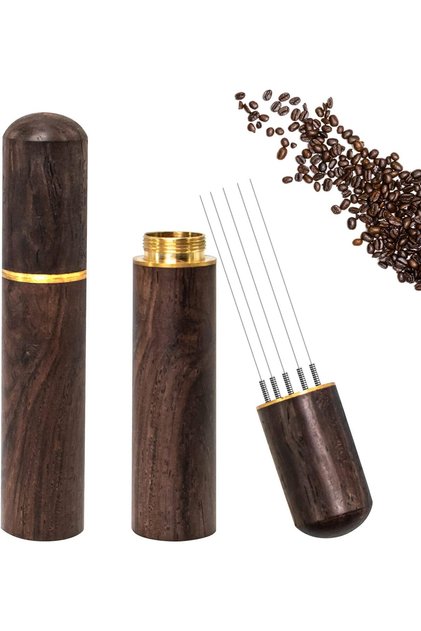 Distribuitor de cafea in portafiltru, 5 ace, maner confortabil, carcasa, 18 x 83 mm, maro