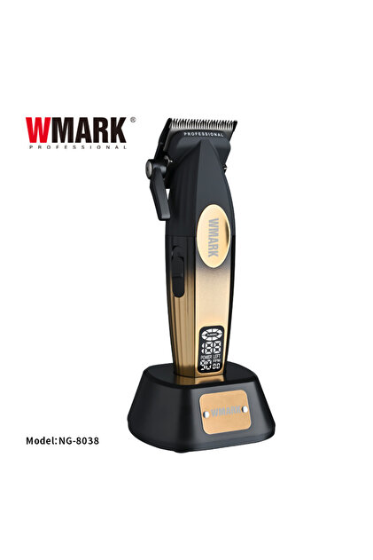 Wmark High Speed Hair Clipper (Gold, şarj standlı) Saç Ve Sakal