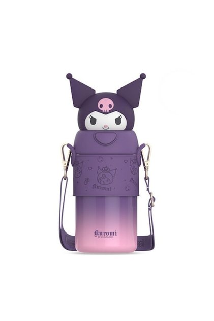 Sticlă de apă pentru copii, AjieQaQ, design Kuromi, 560 ml, tritan, 23x8x8cm