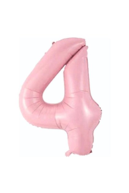 Foil Balloon 4 Number Helium Balloon 76 Cm Pink Color - 4 Year Old Balloon - Birthday Party Set Supplies