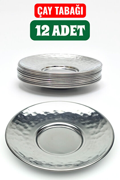 Stainless Steel Hammered Tea Plate 10 cm – Options for Sets of 6 / 12 / 50 / 100