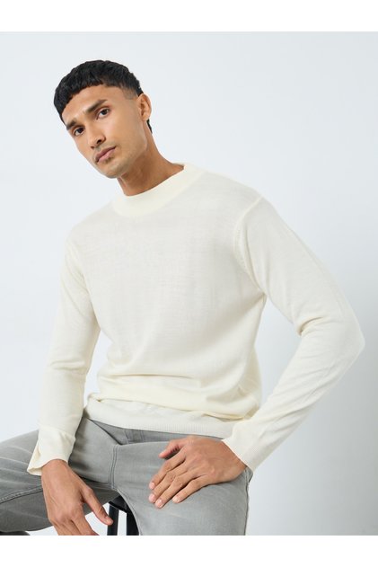 Off White Regular Fit Sweater