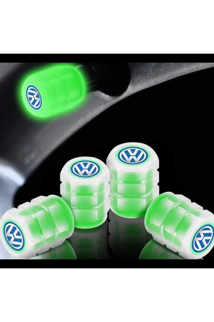 Capace Fosforescente pentru Valve Auto – Set 4 Bucăți, Compatibile cu Mai Multe Mărci