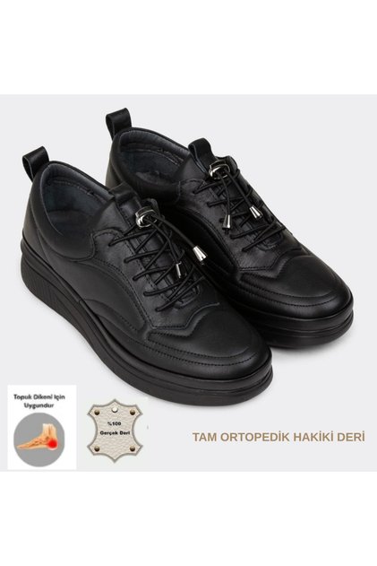 Kadın Hakiki Deri Topuk Dikenine Uygun Rahat Yürüyüş Ayakkabısı