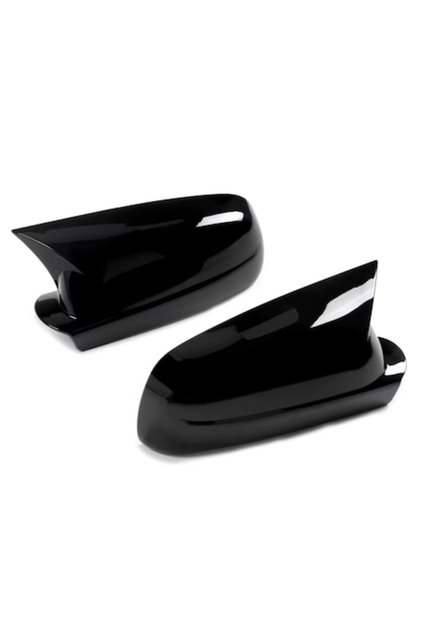 Set capace oglinda pentru Golf 4, Bora, Passat B5 - Stil Batman, Negru Lucios, pentru oglinzi egale