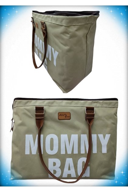 Luxury Beige Thermal Compartment Large Volume Mother Baby Care Shoulder and Hand Bag with Leather Handles