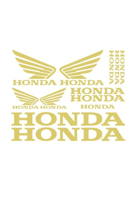 Set Stickere Auto Moto Honda, auriu