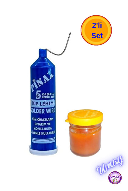 超硬 チップ TNPL-431 HTi10 Pinax 5 Kanallı Lehim Teli ve Lehim Pastası 2'li Set (Tel Capı: 1