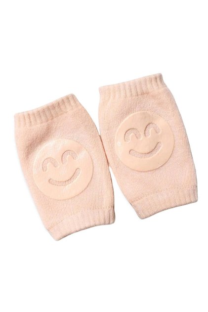 Genunchiere bebelusi pentru patrupedie "Culori Pastelate", antialunecare, bumbac, bej,