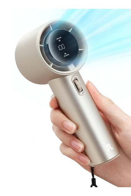 Portable Handheld Fan Pro1 S - Mini USB Rechargeable, 19.5Hrs, 100-Speed, LED Display, Ligh