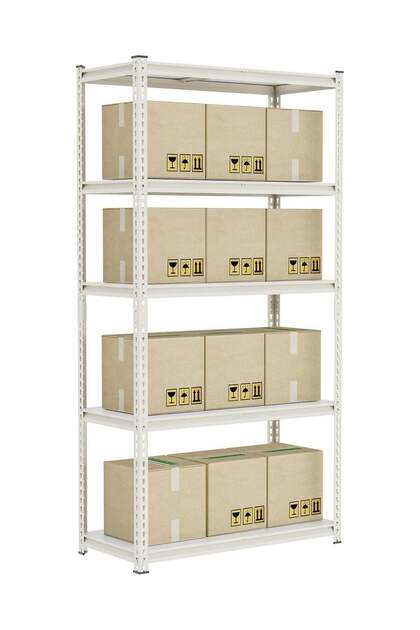 5-Tier Adjustable Metal Shelving Unit - Heavy Duty Utility Rack
