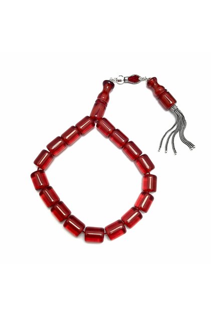 Red Cut Model Efe Boy Mascot Fire Amber Prayer Beads