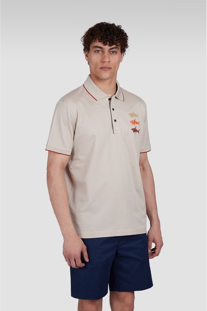 Cotton Polo Shirt with Buttons