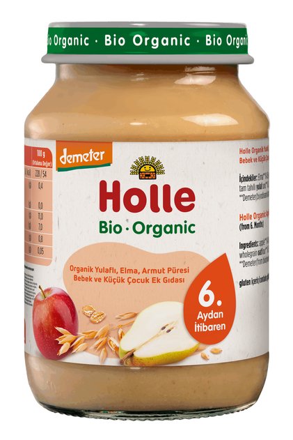 Holle Organi̇k Yulafli, Elma, Armut Püresi̇