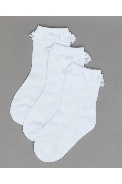 3 Pack Self Patterned Crew Socks