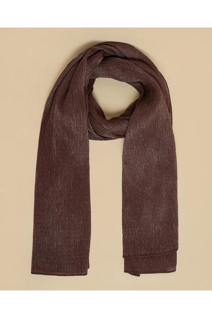 Mauve Women's Pleated Scarf