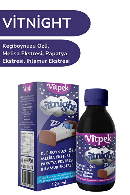 Vitnight Melisa Ekstresi, Papatya Ekstresi, Ihlamur Ekstresi