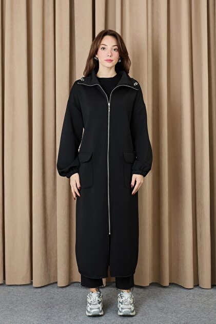 Puane Kadın Yakası Ve Arka Belden Tünelli Basic Kap Elbise 15225