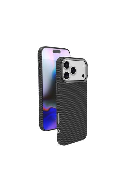 ıPhone 17 Pro Kevlar Serisi Magsafe Kılıf - Karbon