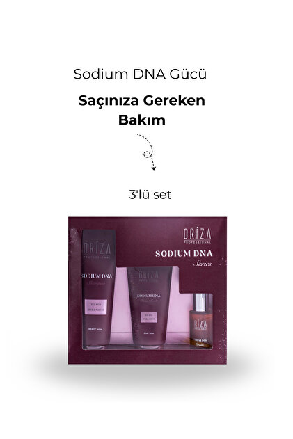 oriza Sodium DNA 3'lü Set | Şampuan, Krem ve Serum ile Güçlü Bakım