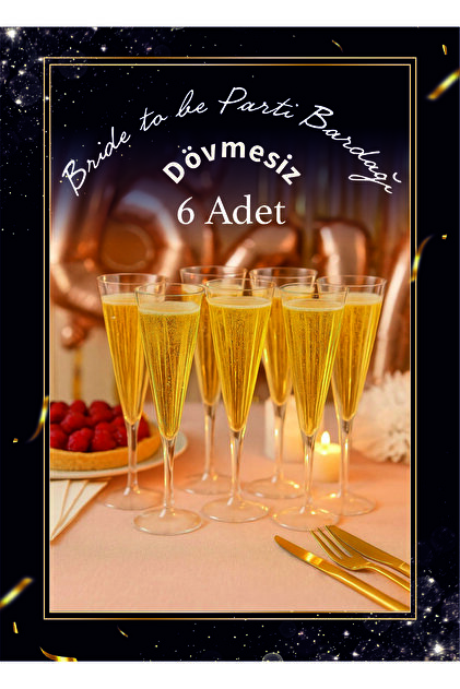 KARADENİZ PLASTİK Doğum Günü Parti Kokteyl Bride Yılbaşı 6'lı