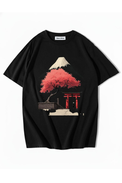 Japanese Visual Design Printed Oversized T-Shirt