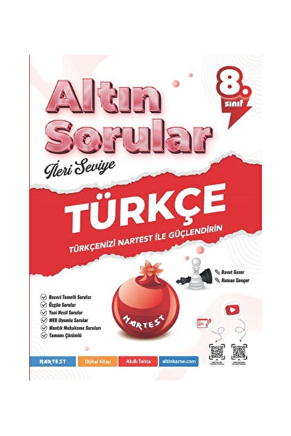 Nartest Yayınları Nartest 8.sınıf (LGS) Matematik,Fen,Türkçe Altın