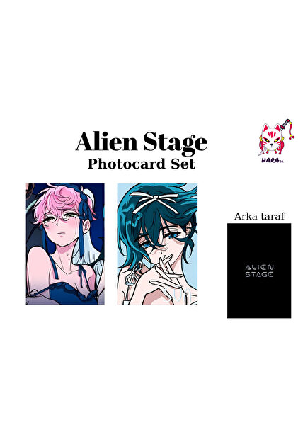 Hara Company Alien Stage Animesi Sua ve Mizi Anime Photocard Seti