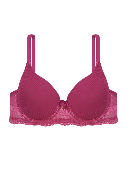 Women's Patterned Lace Underwire Unpadded Bra