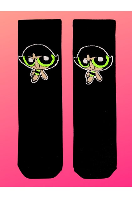 Special Series Happy Colorful Powerpuff Girls Patterned Socks Fun Comfortable Stylish Design Style Socks